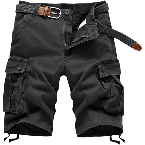 Answer4　3Pocket Short Pants Men's Long Linen Shorts Below Knee Pocketed 3/4 Summer